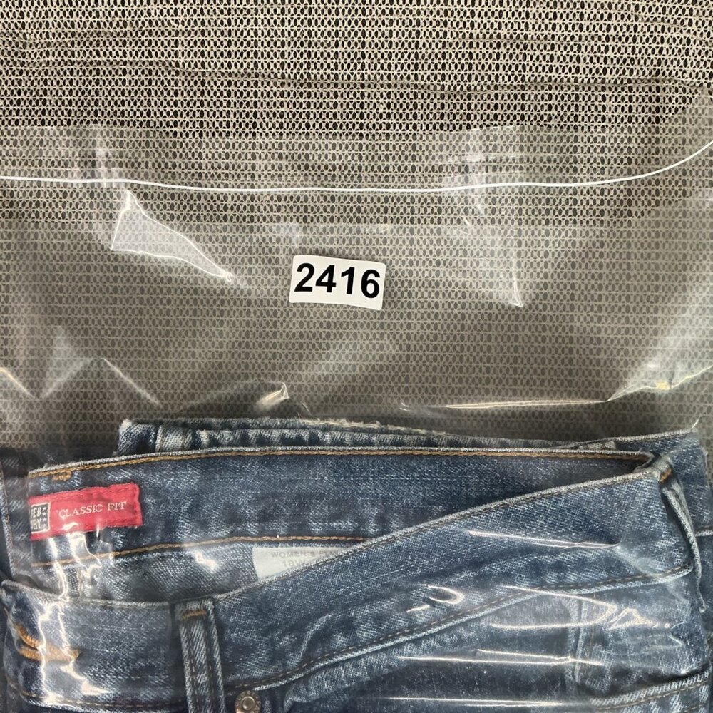 Faded Glory Womens Plus Size 18W Avg Blue Classic Fit Dark Stonewash Denim Jeans - Picture 8 of 10